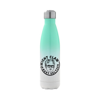 The office Dwight Claw (beet seltzer), Metal mug thermos Green/White (Stainless steel), double wall, 500ml