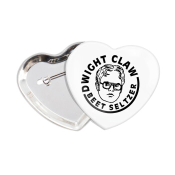 The office Dwight Claw (beet seltzer), Κονκάρδα παραμάνα καρδιά (57x52mm)