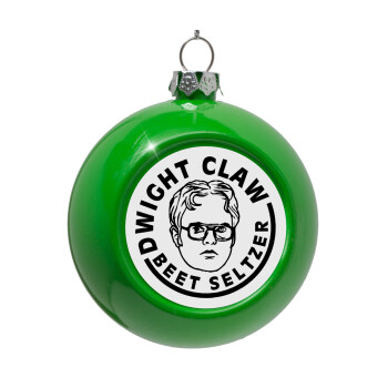 The office Dwight Claw (beet seltzer), Green Christmas tree ornament bauble 8cm