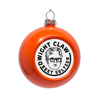 The office Dwight Claw (beet seltzer), Orange Christmas tree ornament bauble 8cm