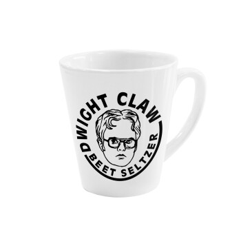 The office Dwight Claw (beet seltzer), Κούπα κωνική Latte Λευκή, κεραμική, 300ml