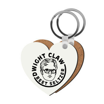 The office Dwight Claw (beet seltzer), Μπρελόκ Ξύλινο καρδιά MDF