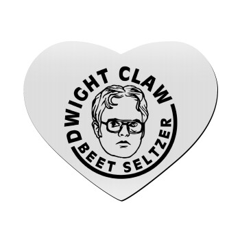 The office Dwight Claw (beet seltzer), Mousepad καρδιά 23x20cm