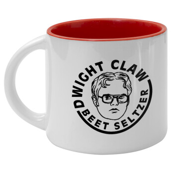 The office Dwight Claw (beet seltzer), Κούπα κεραμική 400ml Λευκή/Κόκκινη
