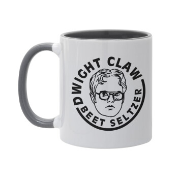 The office Dwight Claw (beet seltzer), Mug colored grey, ceramic, 330ml