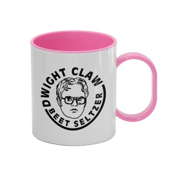 The office Dwight Claw (beet seltzer), Κούπα (πλαστική) (BPA-FREE) Polymer Ροζ για παιδιά, 330ml
