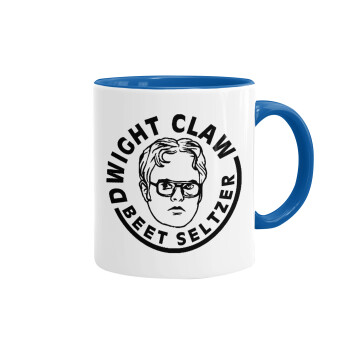 The office Dwight Claw (beet seltzer), Mug colored blue, ceramic, 330ml