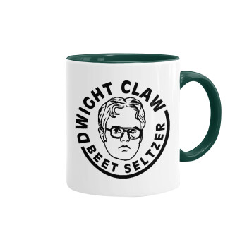 The office Dwight Claw (beet seltzer), Mug colored green, ceramic, 330ml