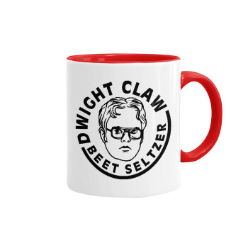 The office Dwight Claw (beet seltzer), Mug colored red, ceramic, 330ml