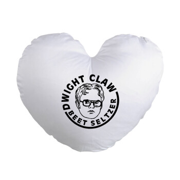 The office Dwight Claw (beet seltzer), Μαξιλάρι καναπέ καρδιά 40x40cm περιέχεται το  γέμισμα