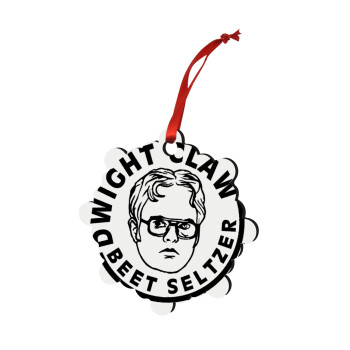 The office Dwight Claw (beet seltzer), Christmas ornament snowflake wooden 7.5cm
