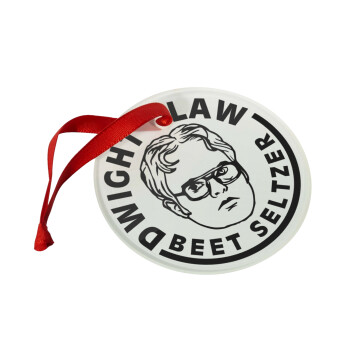 The office Dwight Claw (beet seltzer), Χριστουγεννιάτικο στολίδι γυάλινο 9cm