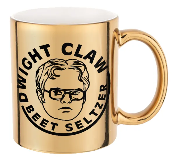 The office Dwight Claw (beet seltzer) — Mug ceramic, gold mirror, 330ml