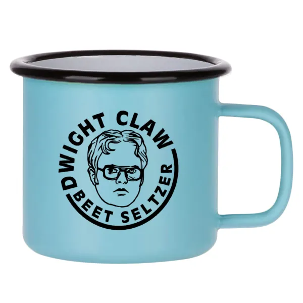 The office Dwight Claw (beet seltzer) — Κούπα Μεταλλική εμαγιέ ΜΑΤ σιέλ 360ml