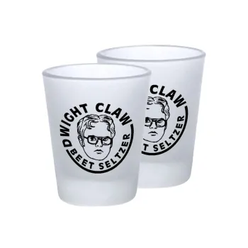 The office Dwight Claw (beet seltzer), Σφηνοπότηρα γυάλινα 45ml του πάγου (2 τεμάχια)