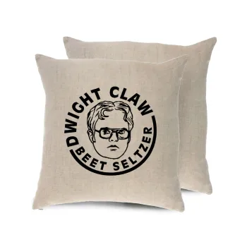 The office Dwight Claw (beet seltzer), Μαξιλάρι καναπέ ΛΙΝΟ 40x40cm περιέχεται το  γέμισμα