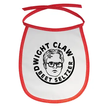The office Dwight Claw (beet seltzer), Σαλιάρα μωρού αλέκιαστη με κορδόνι Κόκκινη