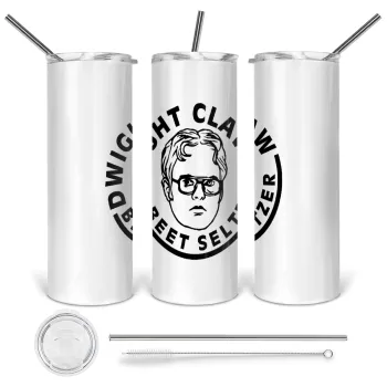 The office Dwight Claw (beet seltzer), Tumbler stainless steel 600ml, with metal straw & cleaning brush