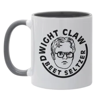 The office Dwight Claw (beet seltzer), Κούπα χρωματιστή γκρι, κεραμική, 330ml