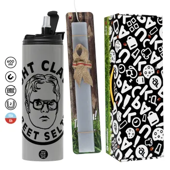 The office Dwight Claw (beet seltzer), Πασχαλινή Λαμπάδα με Travel Tumbler θερμό (600ml, BPA free) & κερί αρωματικό πλακέ (30cm) (ΓΚΡΙ)