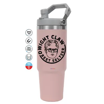 The office Dwight Claw (beet seltzer), ΡΟΖ χρώματος Θερμός Ανοξείδωτο 890ml (30oz) με χερούλι