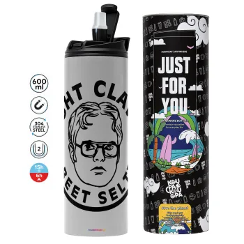 The office Dwight Claw (beet seltzer), Tumbler stainless steel GREY 600ml