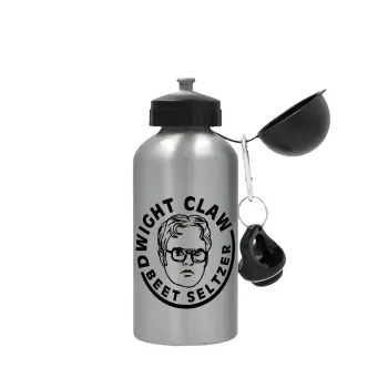 The office Dwight Claw (beet seltzer), Metallic water jug, Silver, aluminum 500ml