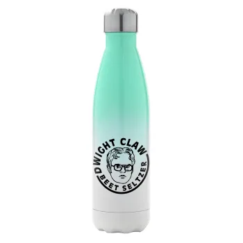 The office Dwight Claw (beet seltzer), Μεταλλικό παγούρι θερμός Πράσινο/Λευκό (Stainless steel), διπλού τοιχώματος, 500ml