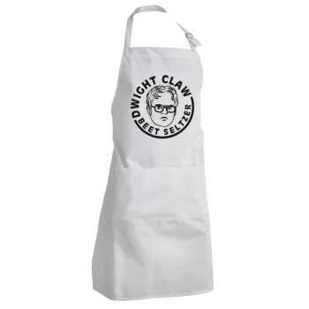 The office Dwight Claw (beet seltzer), Adult Chef Apron (with sliders and 2 pockets)