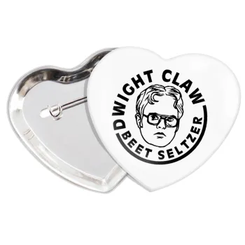The office Dwight Claw (beet seltzer), Κονκάρδα παραμάνα καρδιά (57x52mm)