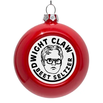 The office Dwight Claw (beet seltzer), Red Christmas tree ornament bauble 8cm