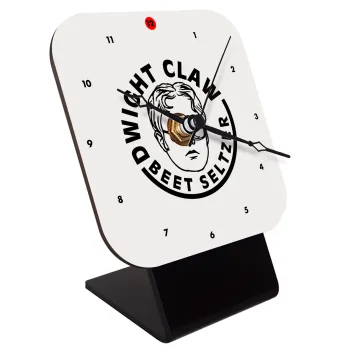 The office Dwight Claw (beet seltzer), Quartz Wooden table clock with hands (10cm)