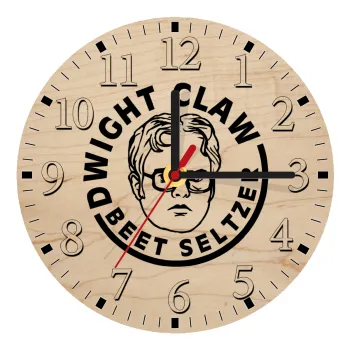 The office Dwight Claw (beet seltzer), Ρολόι τοίχου ξύλινο plywood (20cm)