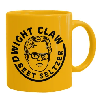 The office Dwight Claw (beet seltzer), Κούπα, κεραμική κίτρινη, 330ml