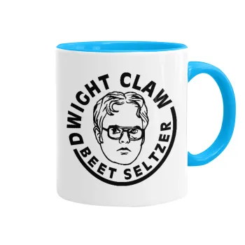 The office Dwight Claw (beet seltzer), Κούπα χρωματιστή γαλάζια, κεραμική, 330ml