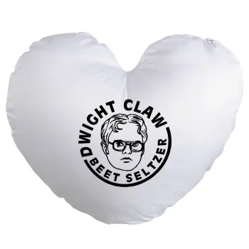 The office Dwight Claw (beet seltzer), Μαξιλάρι καναπέ καρδιά 40x40cm περιέχεται το  γέμισμα