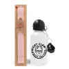 Easter Set, metallic aluminum bottle (500ml) & aromatic flat Easter candle (30cm) (PINK)