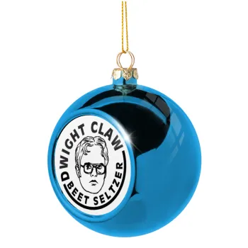 The office Dwight Claw (beet seltzer), Blue Christmas tree ball ornament 8cm