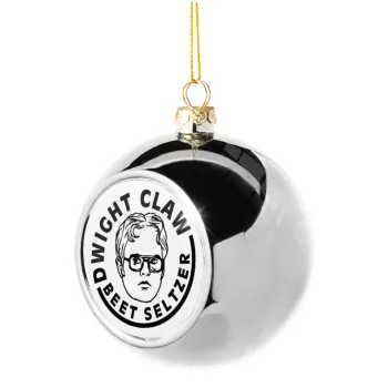 The office Dwight Claw (beet seltzer), Silver 8cm Christmas tree ball ornament