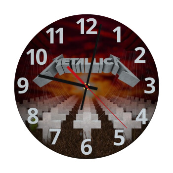 Metallica  master of puppets cover, Ρολόι τοίχου γυάλινο (30cm)