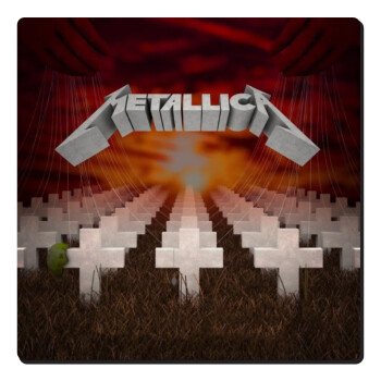 Metallica  master of puppets cover, Τετράγωνο μαγνητάκι ξύλινο 6x6cm