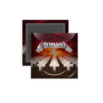 Metallica  master of puppets cover, Μαγνητάκι ψυγείου τετράγωνο διάστασης 5x5cm