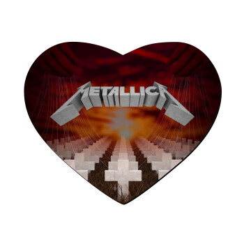 Metallica  master of puppets cover, Mousepad heart 23x20cm