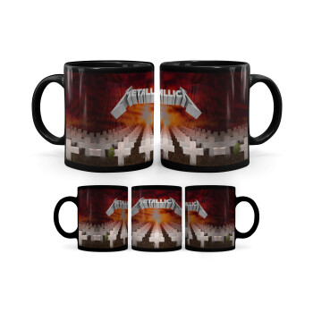Metallica  master of puppets cover, Κούπα Μαύρη, κεραμική, 330ml