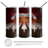 Tumbler stainless steel 600ml, with metal straw & cleaning brush
