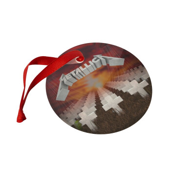 Metallica  master of puppets cover, Στολίδι Χριστουγεννιάτικο στολίδι γυάλινο 9cm