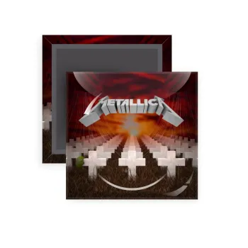 Metallica  master of puppets cover, Μαγνητάκι ψυγείου τετράγωνο διάστασης 5x5cm