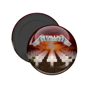 Metallica  master of puppets cover, Μαγνητάκι ψυγείου στρογγυλό διάστασης 5cm