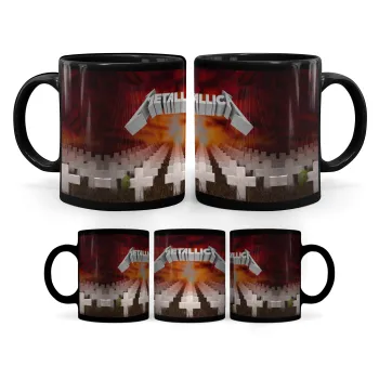 Metallica  master of puppets cover, Κούπα Μαύρη, κεραμική, 330ml