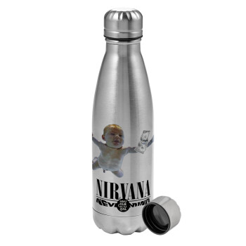 Nirvana nevermind, Μεταλλικό παγούρι νερού, ανοξείδωτο ατσάλι, 750ml